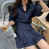 新作 デニムミニワンピース 韓国ファッション | aimoha  | 詳細画像1 