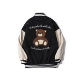 HOOK新作 クマアメカジ袖配色切り替えドッキングブルゾン お揃い | HOOK | 詳細画像3 