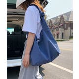 ブルー | シンプルナイロントートバッグ ショルダーバッグ 通学 | aimoha