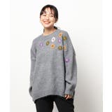 新作 花刺繍ニットセーター 韓国ファッション | aimoha  | 詳細画像11 