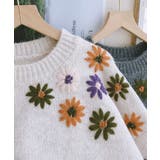 新作 花刺繍ニットセーター 韓国ファッション | aimoha  | 詳細画像3 
