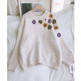 新作 花刺繍ニットセーター 韓国ファッション | aimoha  | 詳細画像5 