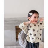 イエロー | aimoha KIDS レトロ調可愛いドット柄ブラウス | aimoha kids