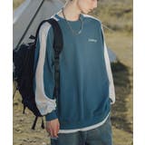 ブルー | 在庫限り 袖配色切り替えスウェット 韓国ファッション | HOOK