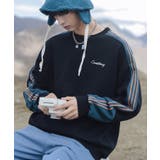 ブラック | 在庫限り 袖配色切り替えスウェット 韓国ファッション | HOOK