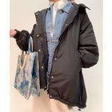 ブラック | モンスターパーカー フェイクダウンコート レディース | aimoha