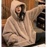 新作 フワフワボアフード付きボアジャケット 韓国ファッション | aimoha  | 詳細画像1 
