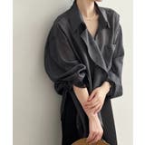 グレー | ドレープシャツ 透け感 ブラウス | aimoha