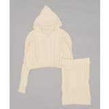 ニットパーカートップス&ニットミニスカートセットアップ 韓国ファッション | aimoha | 詳細画像43