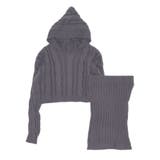 ニットパーカートップス&ニットミニスカートセットアップ 韓国ファッション | aimoha | 詳細画像45