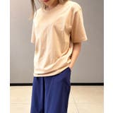ベージュ | シンプルコットンTシャツ【Cotton100％】 tシャツ レディース | aimoha 