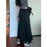 ゴム入りウエストロングスカート 韓国ファッション ハイウエスト | aimoha | 詳細画像4