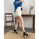 ハイウエストAラインデニムショーツ ショートパンツ 韓国ファッション | aimoha | 詳細画像11