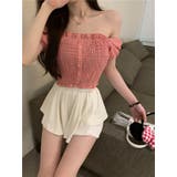 ピンク | 2WAYオフショル パフスリーブトップス 韓国ファッション | aimoha 