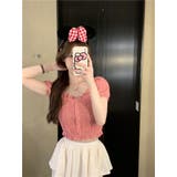 2WAYオフショル パフスリーブトップス 韓国ファッション | aimoha  | 詳細画像14 