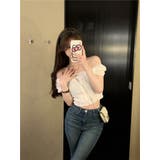 2WAYオフショル パフスリーブトップス 韓国ファッション | aimoha  | 詳細画像16 