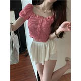 2WAYオフショル パフスリーブトップス 韓国ファッション | aimoha  | 詳細画像4 