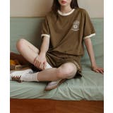 刺繍カットソーTシャツ+ショートパンツ セットアップ ルームウェア | aimoha | 詳細画像10