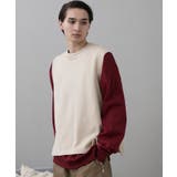 ベージュ | クルーネック ベスト サイドスリット ラウンドネック全3色 | aimoha men