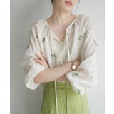 刺繍 ボリュームスリーブ シアーブラウス 韓国ファッション 春服夏服 | aimoha  | 詳細画像2 