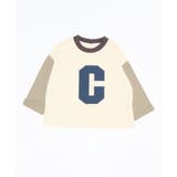 裾配色切り替えログプリントリンガーロングTEE ロンT スウェット | aimoha kids | 詳細画像8