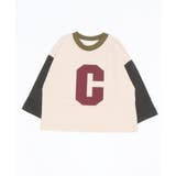 裾配色切り替えログプリントリンガーロングTEE ロンT スウェット | aimoha kids | 詳細画像7