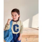 裾配色切り替えログプリントリンガーロングTEE ロンT スウェット | aimoha kids | 詳細画像3