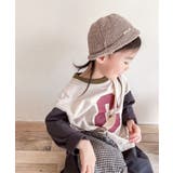 裾配色切り替えログプリントリンガーロングTEE ロンT スウェット | aimoha kids | 詳細画像4
