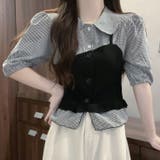 【Jasmine】レイヤードアシンメトリーチェックブラウス Jasmine Gr… | aimoha  | 詳細画像1 