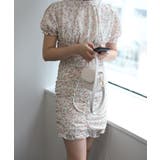 丈選べるスタンドカラー半袖パワショル花柄半袖ワンピース ドレス 韓国ファッション | aimoha | 詳細画像21