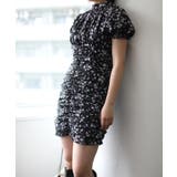丈選べるスタンドカラー半袖パワショル花柄半袖ワンピース ドレス 韓国ファッション | aimoha | 詳細画像25