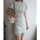丈選べるスタンドカラー半袖パワショル花柄半袖ワンピース ドレス 韓国ファッション | aimoha | 詳細画像27