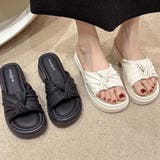 【shoes 365】クロスデザイン厚底サンダル | aimoha | 詳細画像1