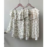 花柄 フリル衿ブラウス 韓国ファッション | aimoha  | 詳細画像5 