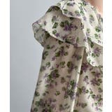 花柄 フリル衿ブラウス 韓国ファッション | aimoha  | 詳細画像2 