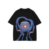 ブラック | 個性派抽象画プリント半袖ビッグTシャツ 半袖ビッグTシャツ メンズ | HOOK