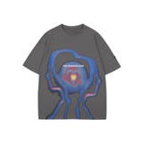 グレー | 個性派抽象画プリント半袖ビッグTシャツ 半袖ビッグTシャツ メンズ | HOOK