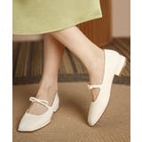 ベージュ | メリージェーンスクエアトゥパンプス 韓国ファッション | aimoha