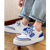 ブルー | ローカット厚底シューズ スケートシューズ メンズ 韓国ファッション | aimoha men