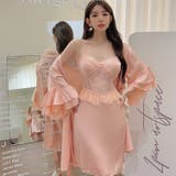 パット付きのランジェリーキャミソールワンピースとナイトガウンのセット 2点セット | aimoha | 詳細画像6