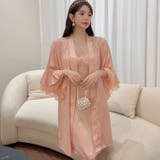 パット付きのランジェリーキャミソールワンピースとナイトガウンのセット 2点セット | aimoha | 詳細画像10