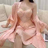 パット付きのランジェリーキャミソールワンピースとナイトガウンのセット 2点セット | aimoha | 詳細画像1