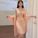 パット付きのランジェリーキャミソールワンピースとナイトガウンのセット 2点セット | aimoha | 詳細画像3