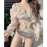 長袖フリルスイムウェア 【Jasmine】韓国ファッション ワンピース | aimoha  | 詳細画像13 