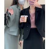 韓国風スーツ風セットアップ 韓国ファッション ニット | aimoha | 詳細画像10