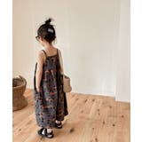 韓国子供服 プリント7分丈サロペット キッズ | aimoha kids | 詳細画像3