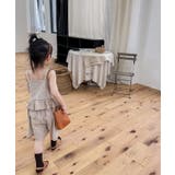 韓国子供服 無地裾フリルキャミソール+ショットパンツ セットアップ | aimoha kids | 詳細画像3 