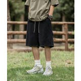 古着風ウォッシュ加工バンドデザインハーフパンツ 韓国ファッション ストリート系 | HOOK | 詳細画像1