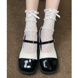 ホワイト | 韓国風リボン飾りレースソックス 靴下 韓国ファッション | aimoha