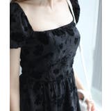 スクエアネック花柄ワンピース ドレス 韓国ファッション | aimoha  | 詳細画像9 